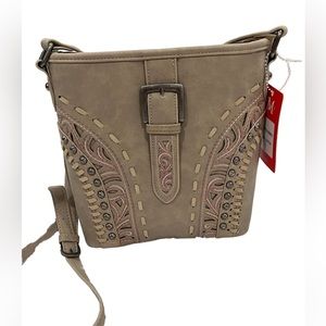New Montana West  Crossbody Handbag, Color Tan